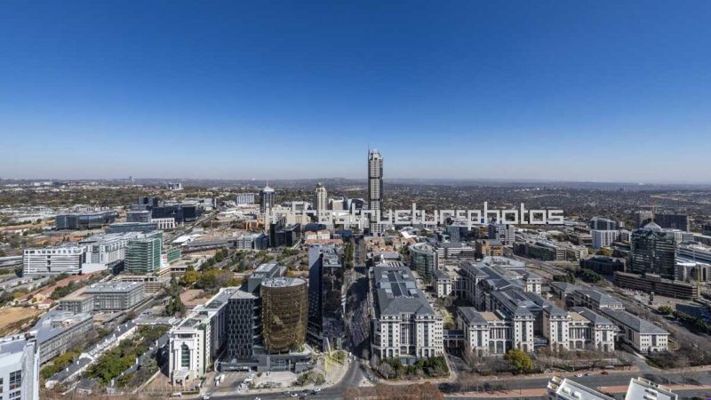 Sandton Skyline from 129 Rivonia Road – Johannesburg Aerial View