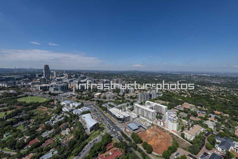 Sandton Skyline Aerial View from 183 Rivonia Road, Johannesburg