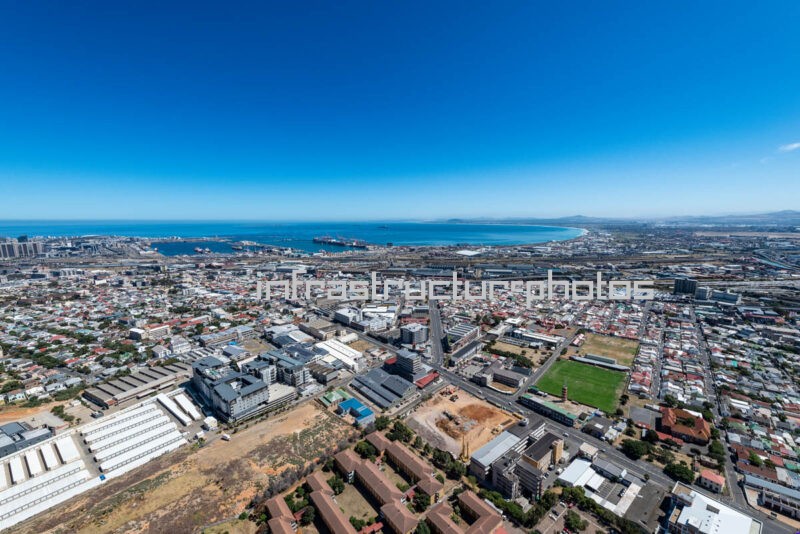 Cape Town Harbour and Table Bay – Aerial View from 358 Victoria Road, Salt River