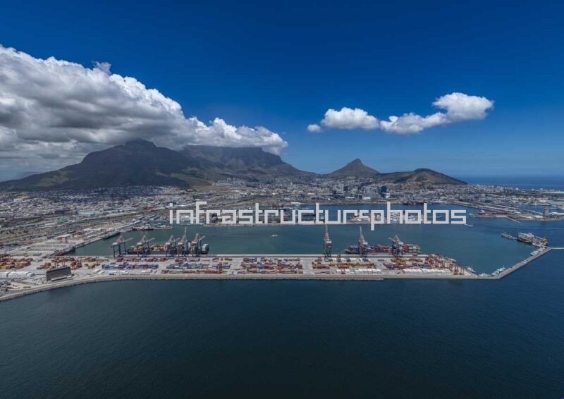Cape Town Container Terminal, Table Mountain and Cape Town Harbour