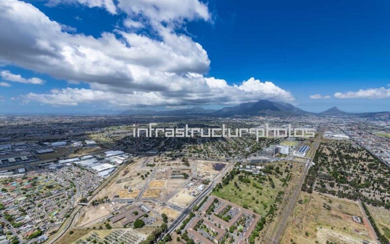 Conradie Park, Pinelands, Cape Town – Aerial View with Table Mountain