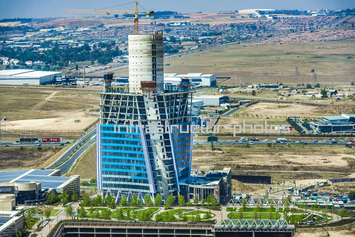 PwC Tower under construction at Waterfall City in Midrand, Johannesburg