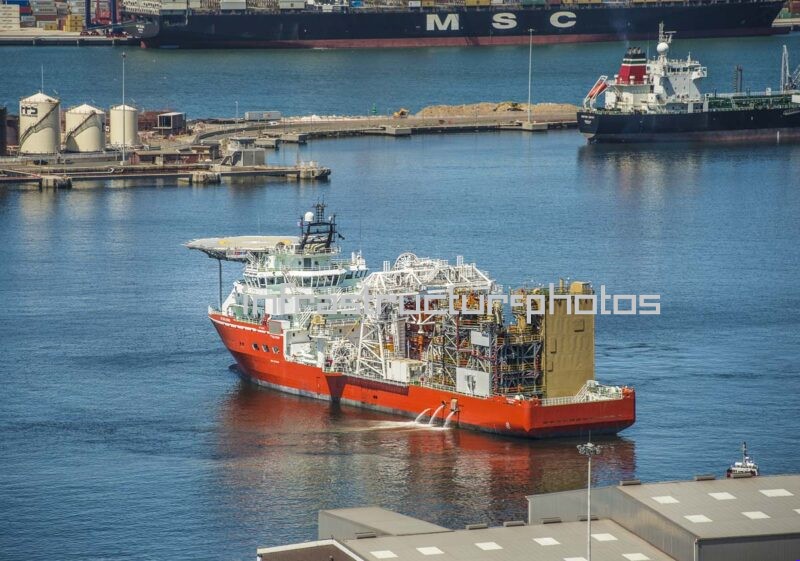 SS Nujoma in Cape Town Harbour – Debmarine Namibia Diamond Exploration Vessel