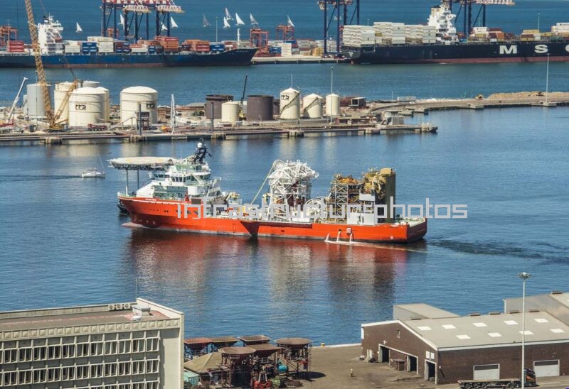 SS Nujoma in Cape Town Harbour – Debmarine Namibia Diamond Exploration Vessel