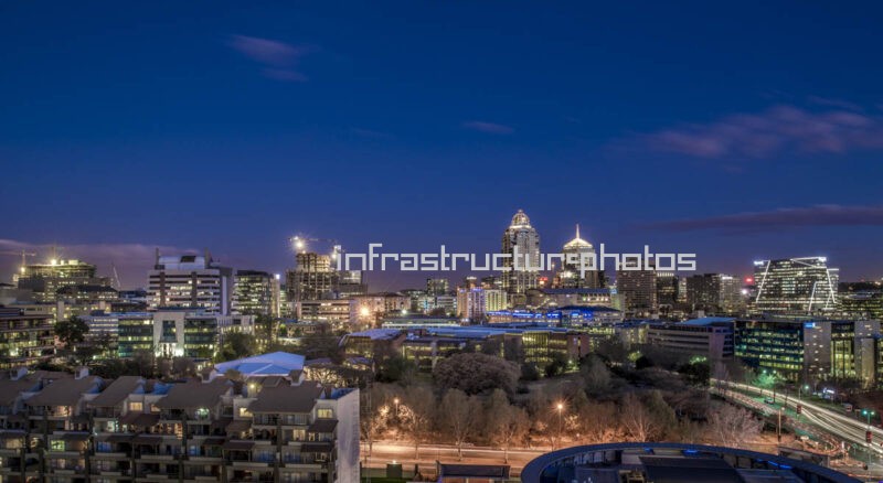 Sandton Skyline at Dusk, Johannesburg, Gauteng