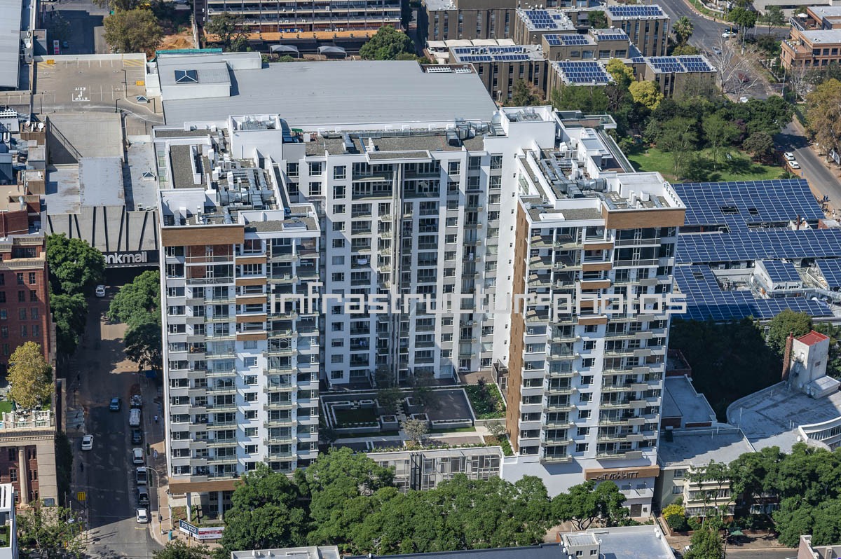 The Tyrwhitt Rosebank Aerial View, Luxury Apartments in Johannesburg