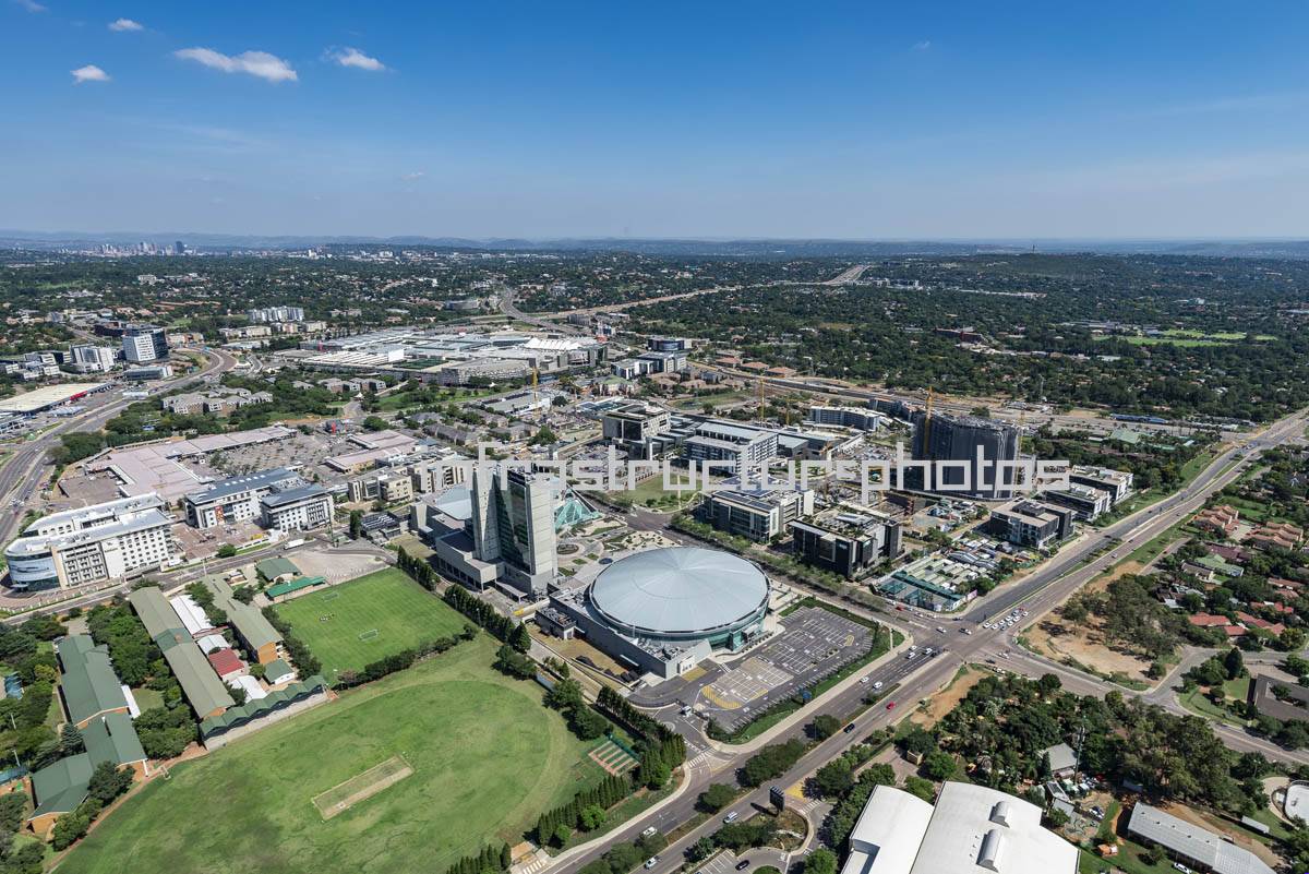 Time Square Casino and Menlyn Maine Aerial View, Pretoria, South Africa