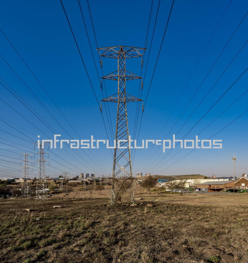 Transmission Lines _20170722_1624_28 High-Voltage Transmission Lines and Electricity Infrastructure in South Africa