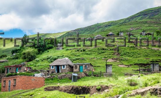 Rural Lesotho homestead